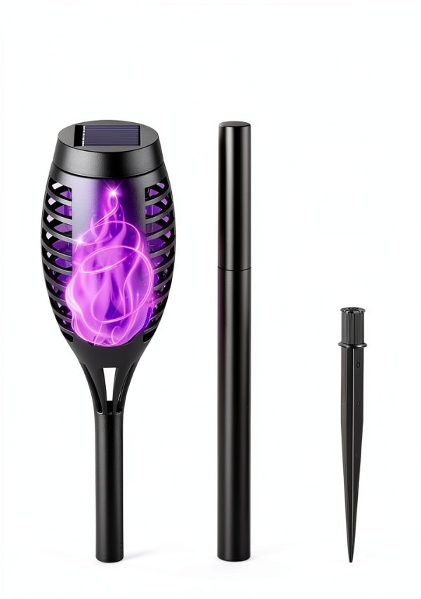 Kurifier Solar Torch Lights Purple Flame Outdoor Decor-5