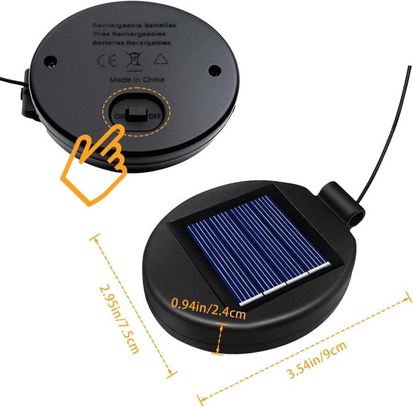 Solar Panel Replacement ANGMLN Garden Lights Waterproof DIY-1