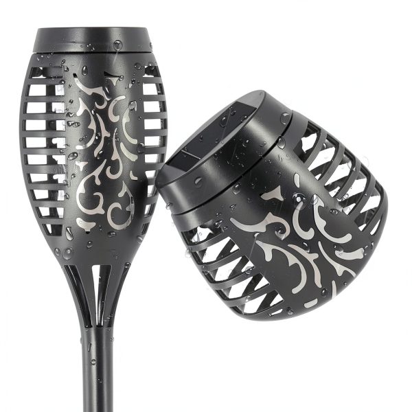 COCOMOX Solar Torch Lights LED Outdoor Waterproof Blue-4