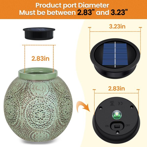 X-PREK Solar Lantern Replacement Tops LED Water Resistant-1