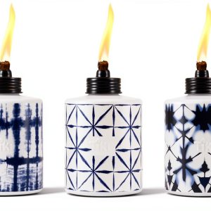 TIKI Brand Table Torch Tie Dye Design 5 Hour Burn Time-0