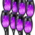 Kurifier Solar Torch Lights Purple Flame Outdoor Decor-0