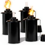 Nonley Metal Torch Canisters 4 Pack Outdoor Fuel Capacity-0
