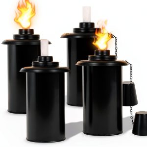 Nonley Metal Torch Canisters 4 Pack Outdoor Fuel Capacity-0