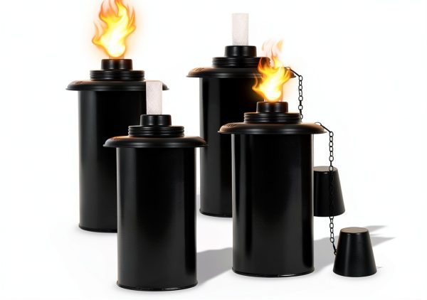 Nonley Metal Torch Canisters 4 Pack Outdoor Fuel Capacity-0