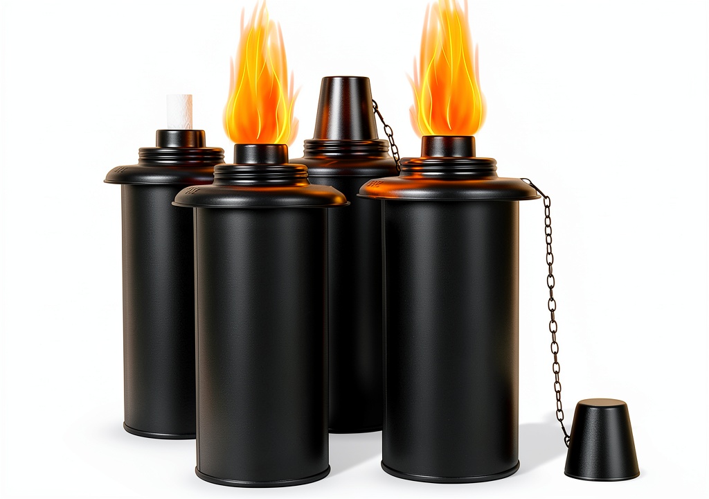 TaoTazon 16oz metal torch canisters displayed in an outdoor setting