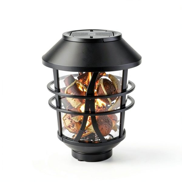 TomCare Solar Torch Lights Outdoor Metal Flame Effect-6