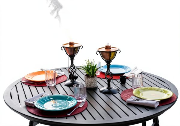 BirdRock Home Outdoor Torches Iron Citronella Garden-2
