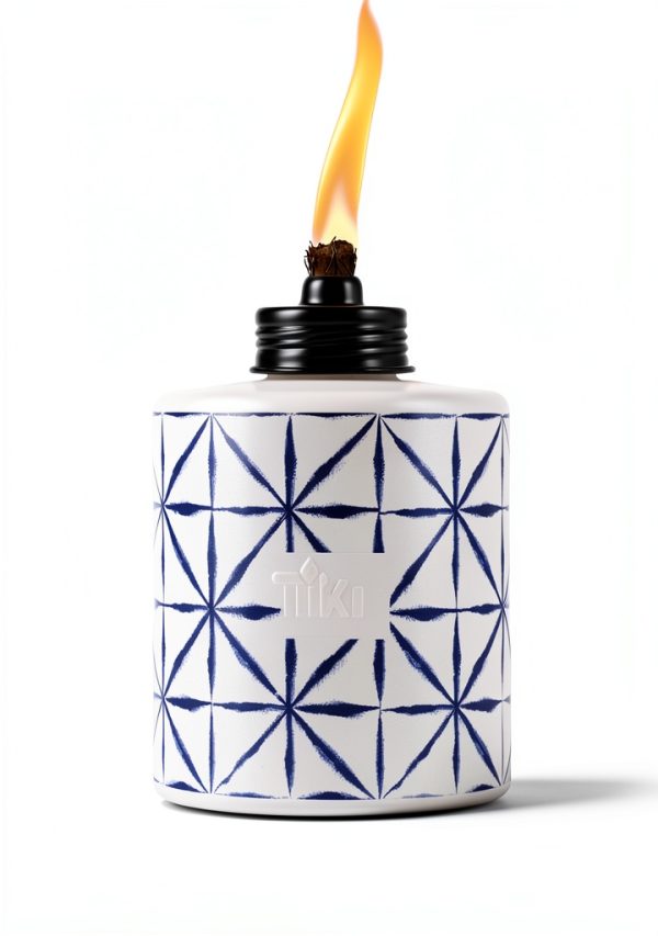 TIKI Brand Table Torch Tie Dye Design 5 Hour Burn Time-5