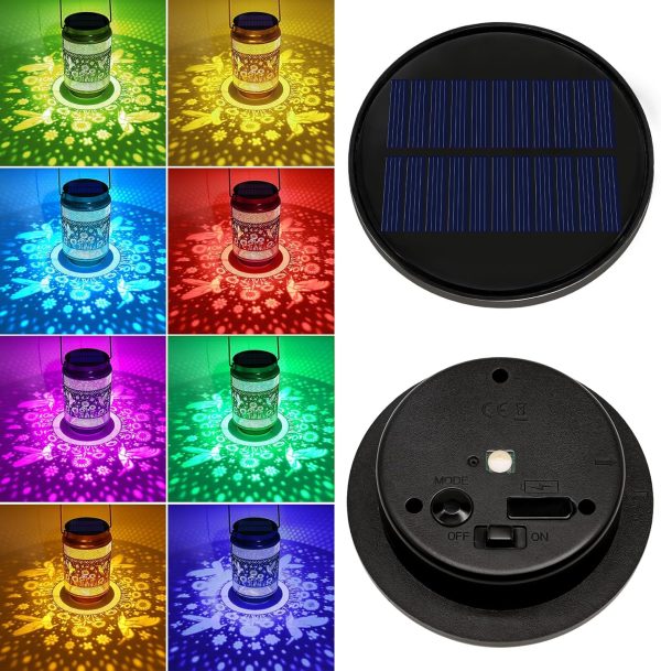 ANGMLN Solar Lantern Replacement Tops Waterproof Multicolor-0
