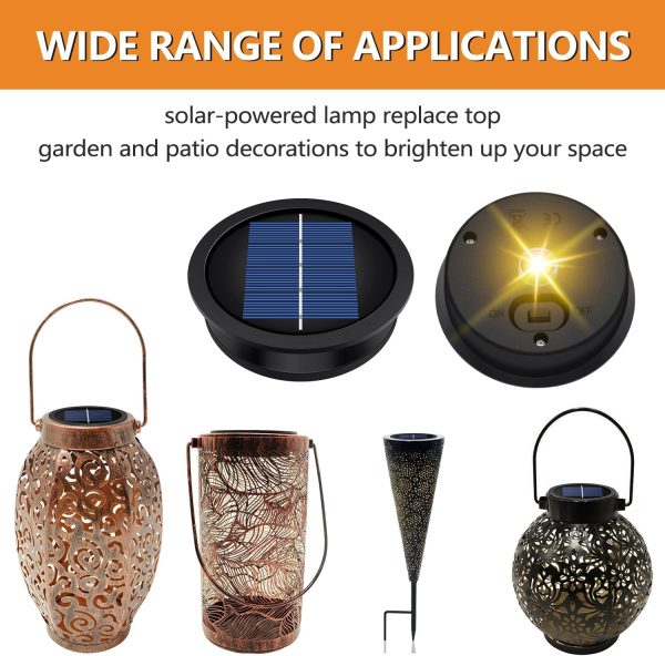 X-PREK Solar Lantern Replacement Tops LED Water Resistant-4
