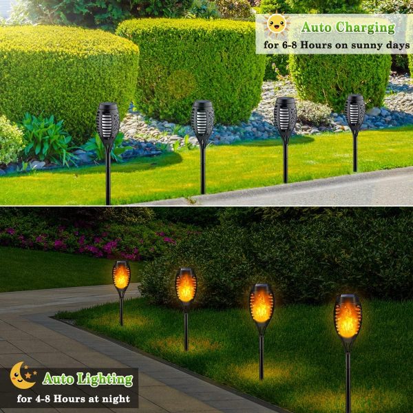 LNRYY Solar Torch Lights Outdoor Waterproof Garden Decor-2