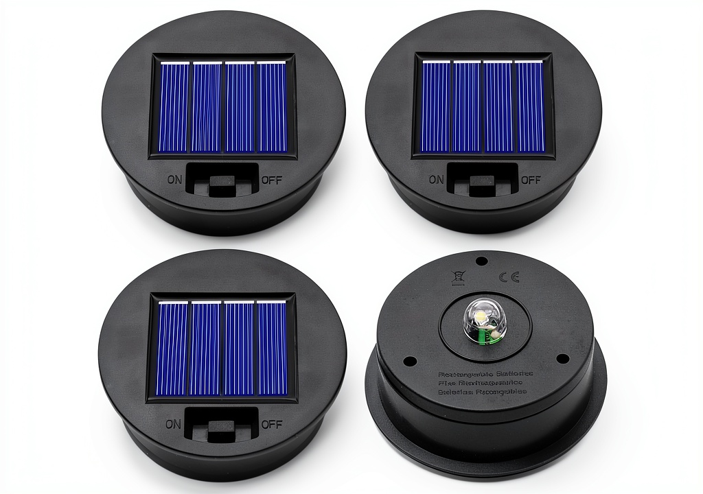 ANGMLN Solar Lantern Replacement Top showing waterproof design and LED bulbs