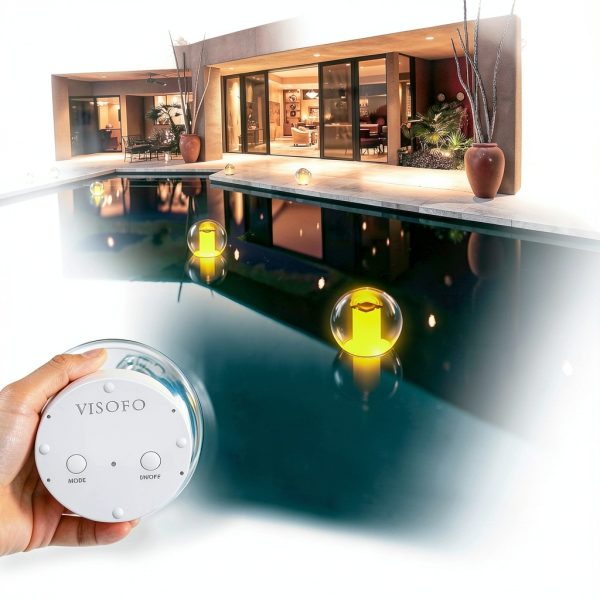 VISOFO Solar Floating Pool Light Outdoor LED Waterproof-2
