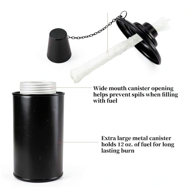 TaoTazon 12OZ Torch Outdoor Landscape Lantern Large Capacity-3