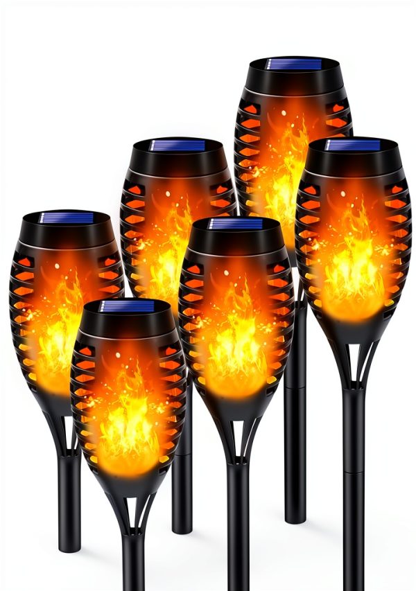 LNRYY Solar Torch Lights Outdoor Flickering Flame Decor-0