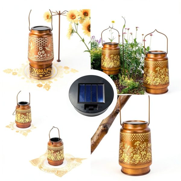 ANGMLN Solar Lantern Replacement Top Waterproof LED Outdoor-5