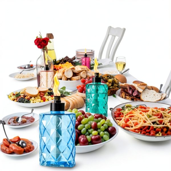 Tesrago Crystal Tabletop Torches Multicolor Outdoor-8