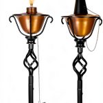 BirdRock Home Outdoor Torches Iron Citronella Garden-0