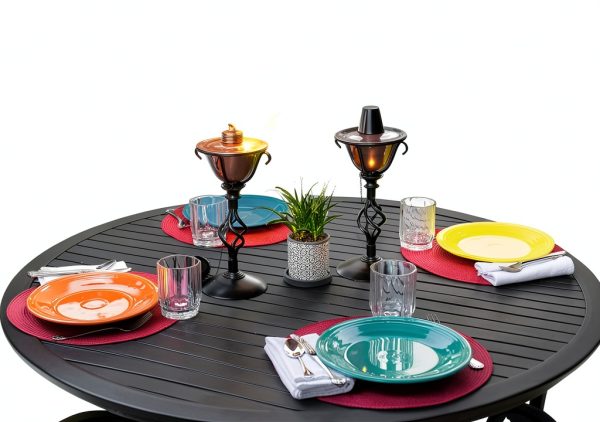 BirdRock Home Outdoor Torches Iron Citronella Garden-8