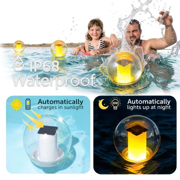 VISOFO Solar Floating Pool Light Outdoor LED Waterproof-1