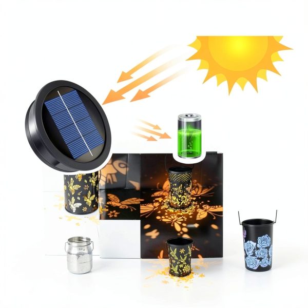 Misawce Solar LED Lantern Lights Outdoor Garden Replacement-3
