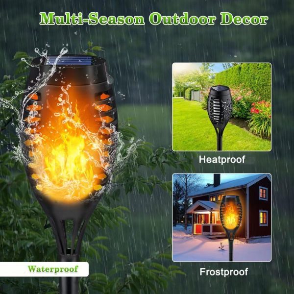 LNRYY Solar Torch Lights Outdoor Waterproof Garden Decor-3