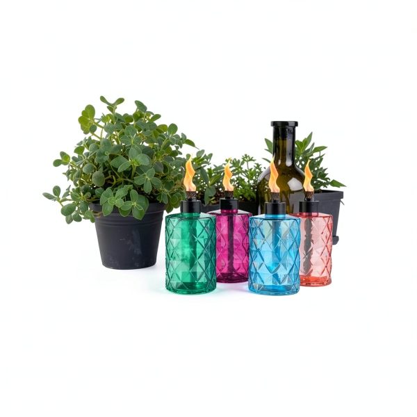 Tesrago Crystal Tabletop Torches Multicolor Outdoor-5