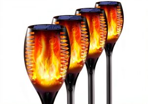 New Huing Solar Torch Lights Garden Outdoor Multicolor LED-0