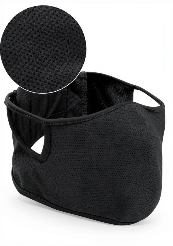 AOUTACC Airsoft Half Face Mask Black L Breathable Silicone Tactical-2