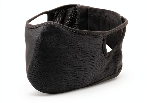 AOUTACC Airsoft Half Face Mask Black L Breathable Silicone Tactical-0