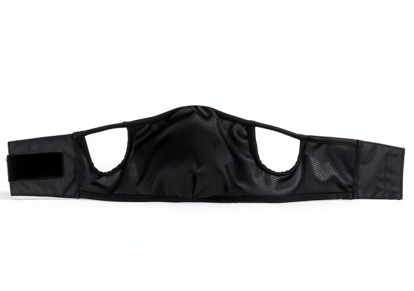 AOUTACC Airsoft Half Face Mask Black L Breathable Silicone Tactical-1