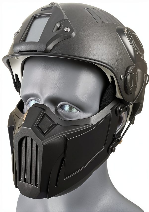 Paintball Mask YOQVQOY ZL1 Half Face Adjustable Thermoplastic Rubber-4