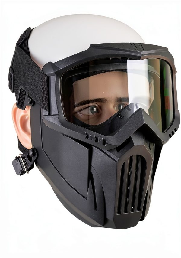 Paintball Mask YOQVQOY ZL1 Half Face Adjustable Thermoplastic Rubber-5