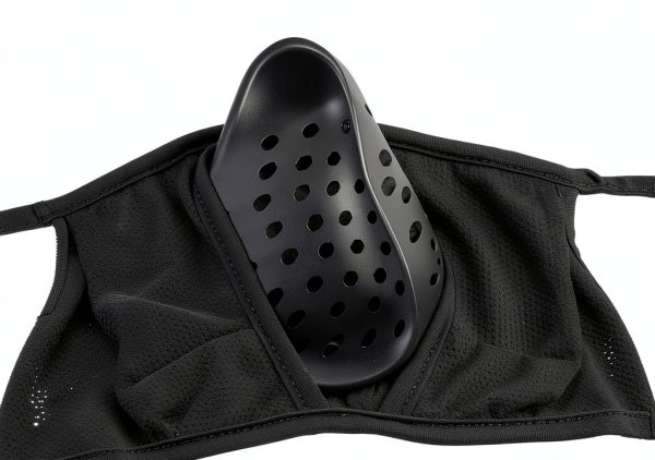AOUTACC Airsoft Half Face Mask Black L Breathable Silicone Tactical-3
