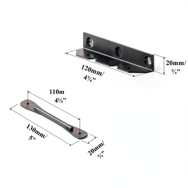 Deck Sunblind Brackets Anling Steel Powder Coated Louver Black 48in-3