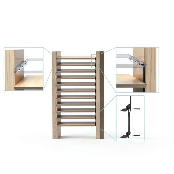 Deck Sunblind Brackets Anling Steel Powder Coated Louver Black 48in-4