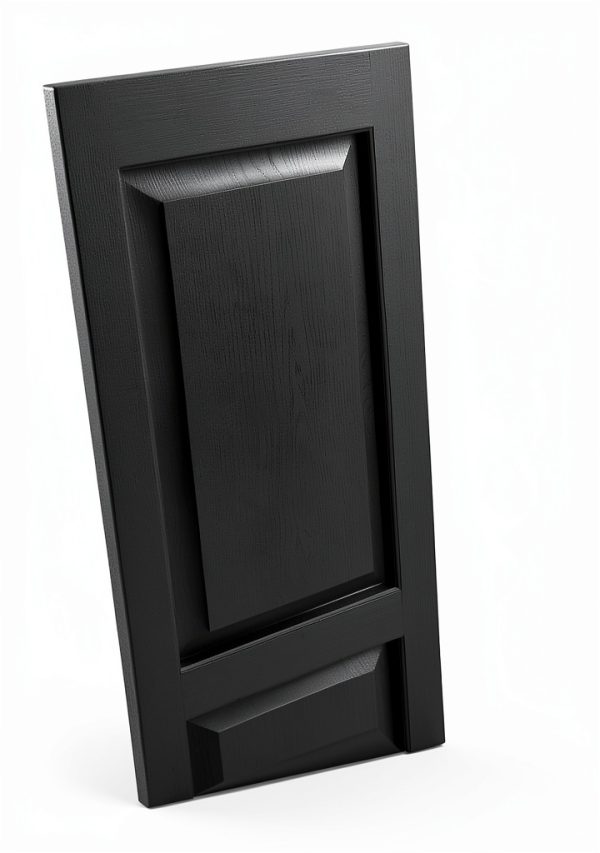 Raised Panel Vinyl Shutters Pontiac Trail Black Cosmos 14.5x59 Pair-4