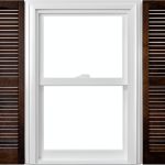 Polaris Vinyl Open Louver Shutters Black 15x55 Pair-0