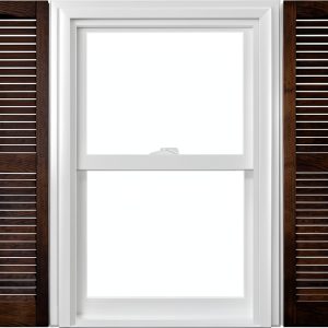 Polaris Vinyl Open Louver Shutters Black 15x55 Pair-0
