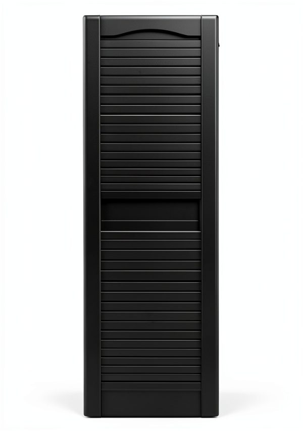 Vinyl Louver Shutters Ekena Millwork 12"W x 43"H Midnight Green-3