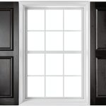 Raised Panel Vinyl Shutters Pontiac Trail Black Cosmos 14.5x59 Pair-0