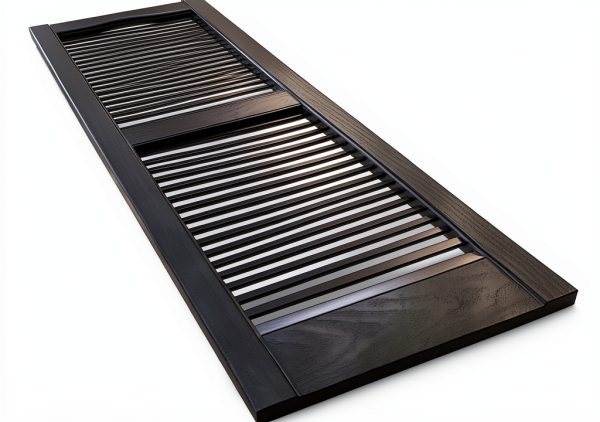 Vinyl Louver Shutters Ekena Millwork 12"W x 43"H Midnight Green-4