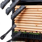 Deck Sunblind Brackets Anling Steel Powder Coated Louver Black 48in-0