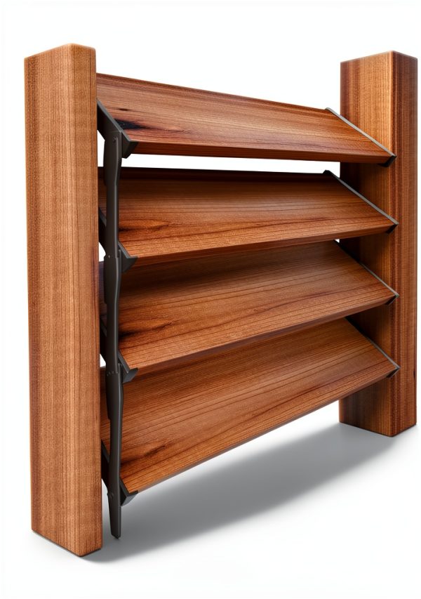 Nuvo Iron LSB48 Hardware System-Holds up to 11 Boards Louver, Black Designed for use of up to 48"W-0
