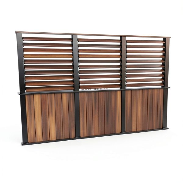 Deck Sunblind System Brackets, Louver Hardware Kit for Blinds and Shutters, Each Set Holds up to 11 Boards(48" Wide), Louvers Bracket Shutter Hardware Kit (1)-5