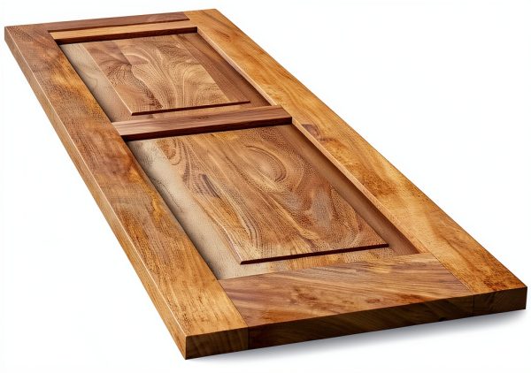 18"W x 72"H Americraft Two Equal Raised Panel Exterior Real Wood Shutters (Per Pair), Unfinished-5