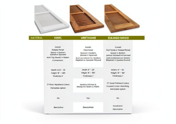 18"W x 72"H Americraft Two Equal Raised Panel Exterior Real Wood Shutters (Per Pair), Unfinished-11