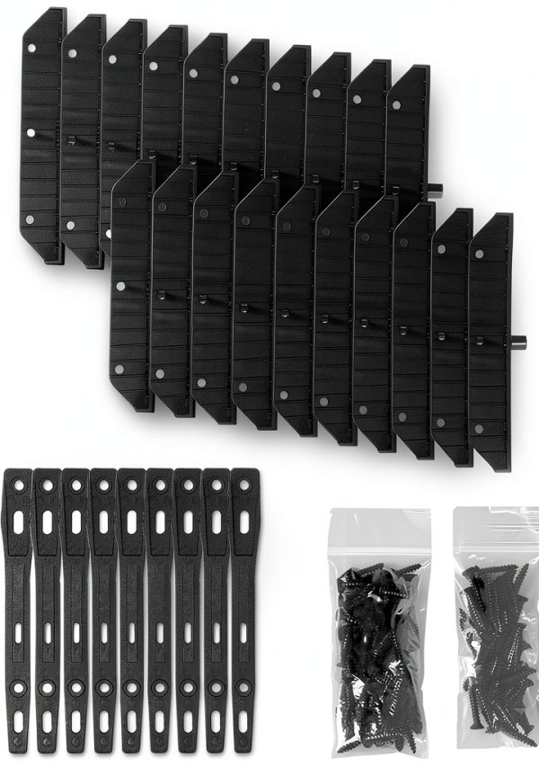 Nuvo Iron LSB48 Hardware System-Holds up to 11 Boards Louver, Black Designed for use of up to 48"W-1