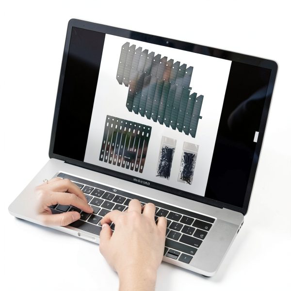 Nuvo Iron LSB48 Hardware System-Holds up to 11 Boards Louver, Black Designed for use of up to 48"W-9